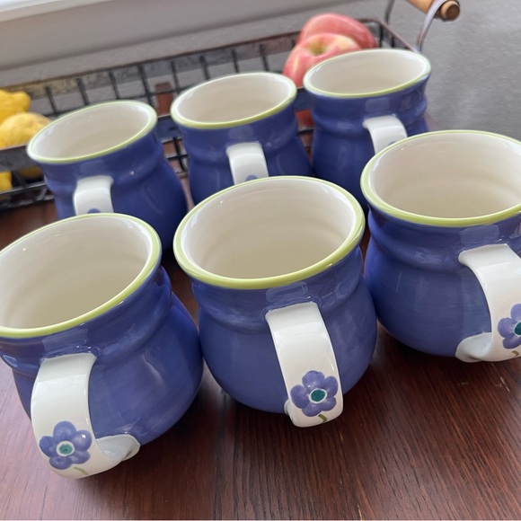 6 Pfaltzgraff Mugs Gillian Pattern - Picture 2 of 5